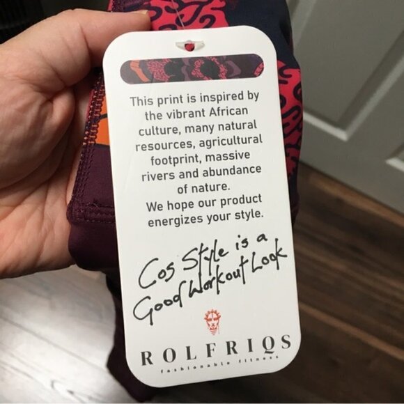 𝅺rolfriqs Africas Riches Bodysharp Womens Leggings - Burgundy - Picture 10 of 11